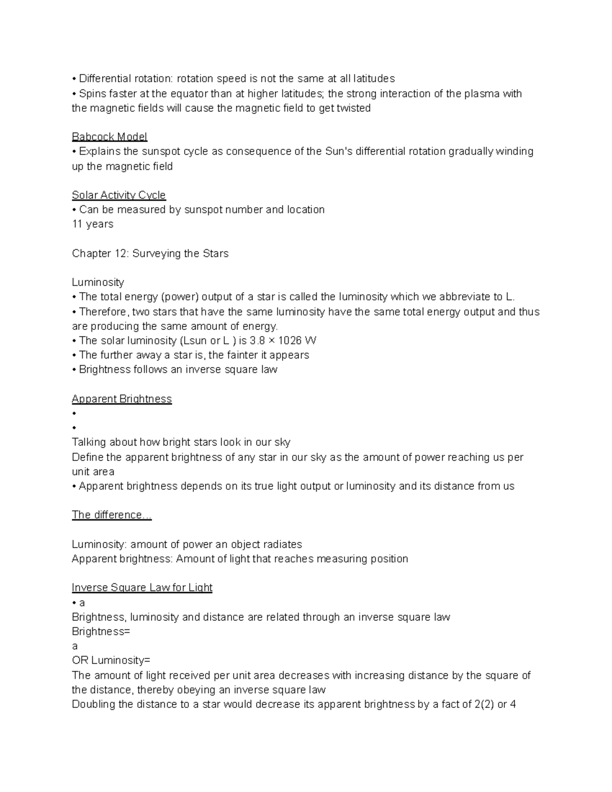 Astro Chapters 1019 Differential rotation rotation speed is not the