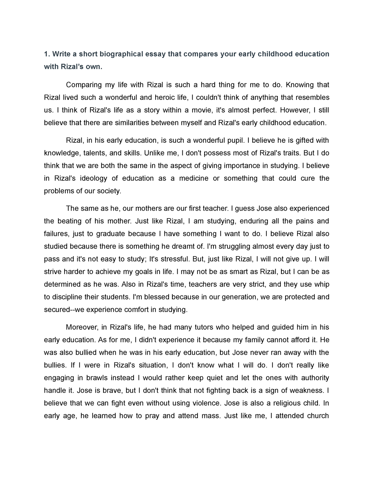 essay written by rizal