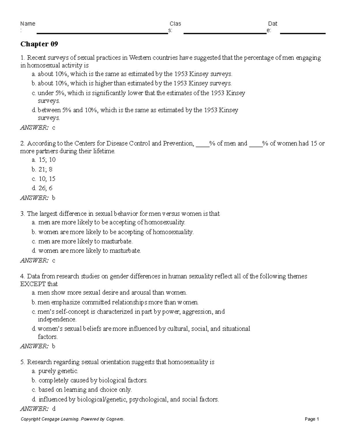 Chapter 09 Baseline data that is collected after the health