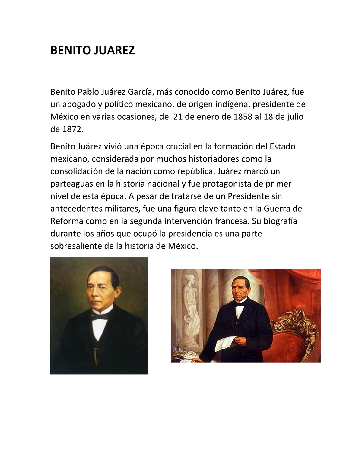 Benito Juárez García Biografía Banco De México Benito Juarez Benito