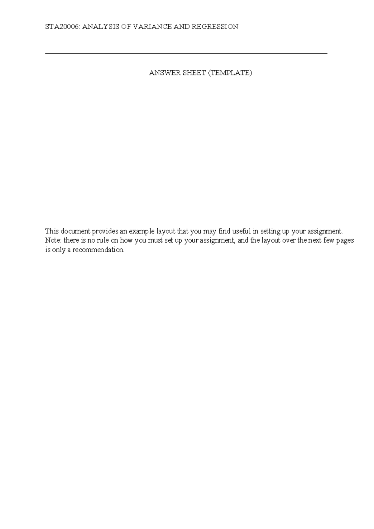 Answer Sheet - Working Progress (Auto Recovered) - ANSWER SHEET ...