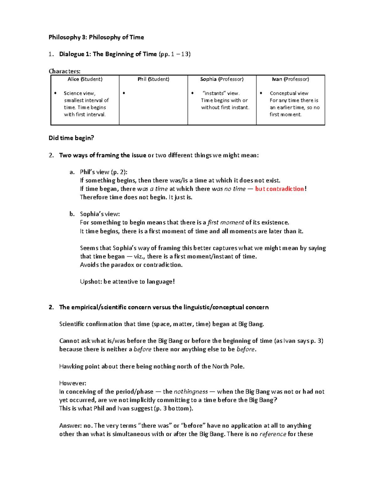 The Beginning of Time Lecture 1efjjlf Philosophy 3 Philosophy of