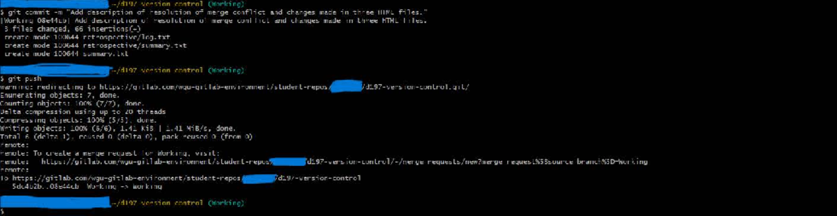 17 - This is the final assignment of the course. - (Working) git commit ...