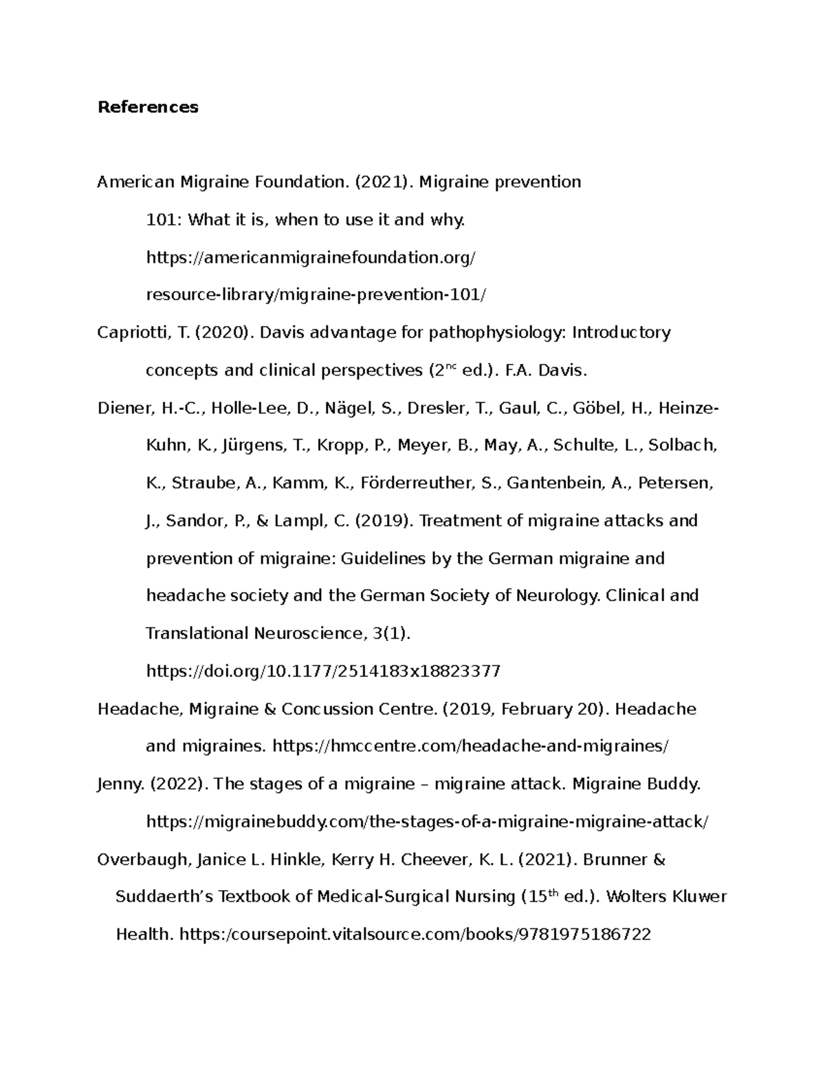 Migraine Project References - References American Migraine Foundation ...