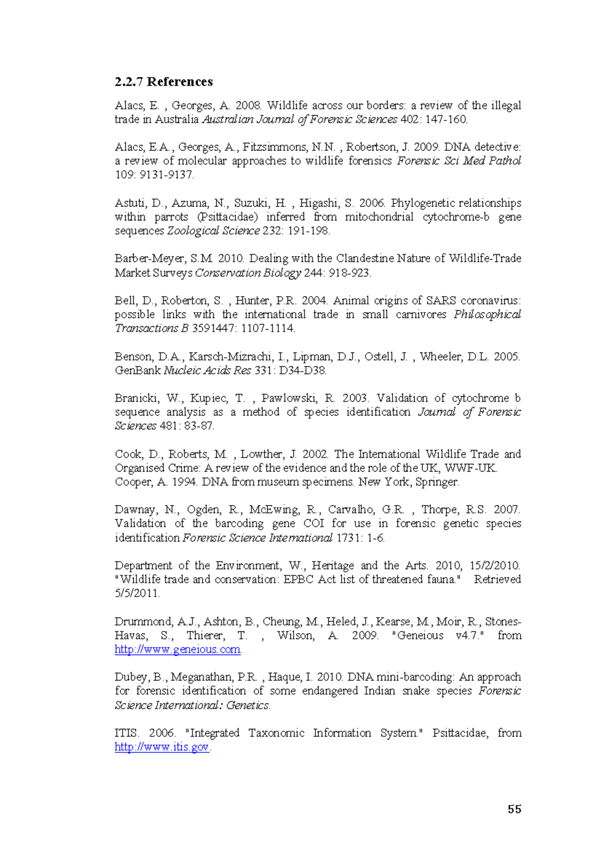 Forensic Biology-10 - Lecture - 2.2 References Alacs, E. , Georges, A ...