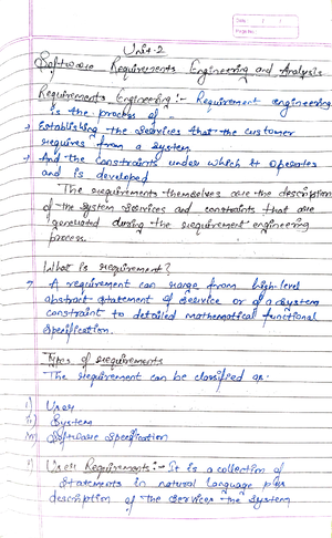 Handwritten notes SE unit2 by juhi Agrawal