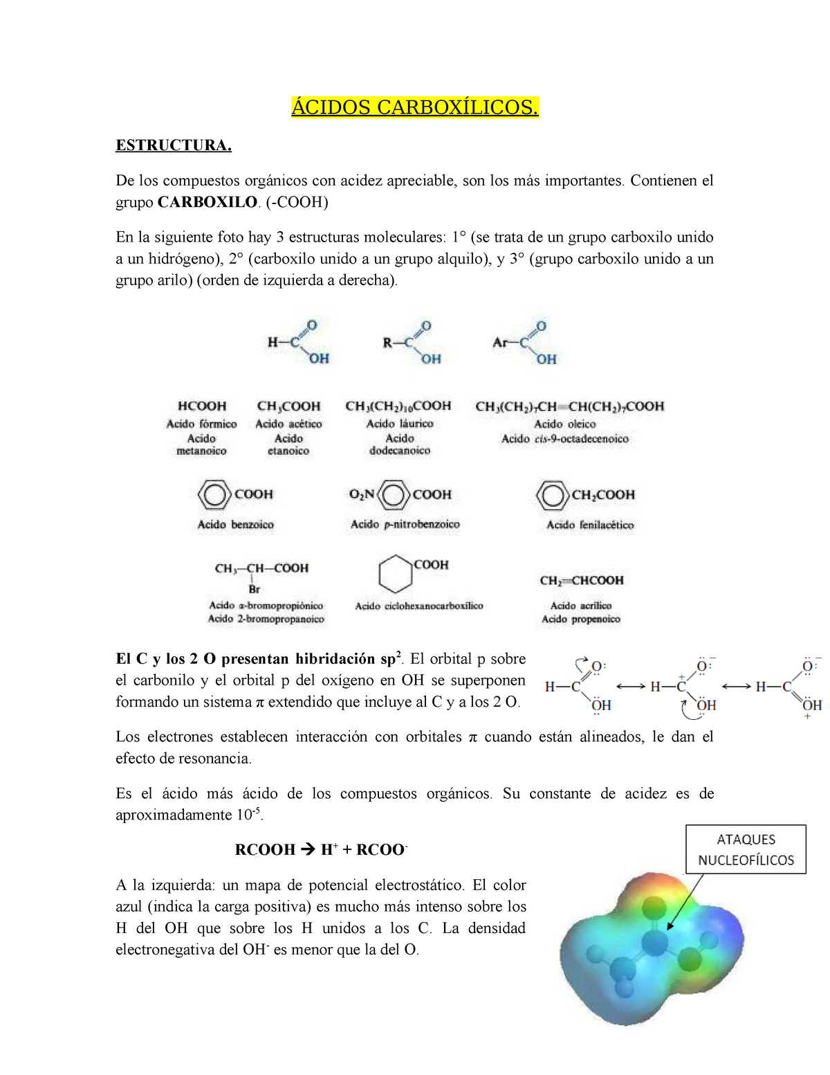 1- Ácidos Carboxílicos Y Derivados - ÁCIDOS CARBOXÍLICOS. ESTRUCTURA ...