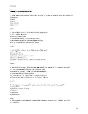 CH 2 Opmgmt - Practice Questions - Chapter 2: Operations Strategy And ...