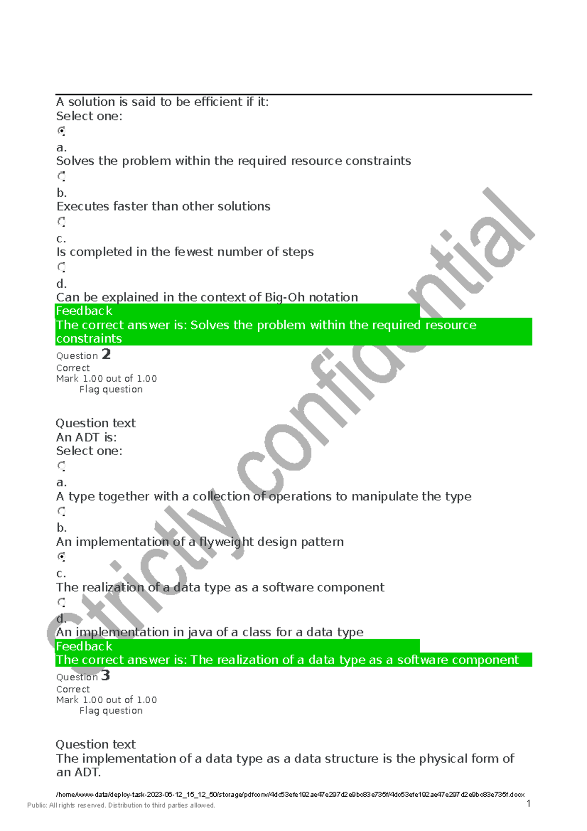 Self Quiz Unit 1 Self Quiz Unit 1 A Solution Is Said To Be Efficient If It Select One A Self Quiz Unit 1 Self Quiz Unit 1 A Solution Is Said To Be Efficient If It Select One A
