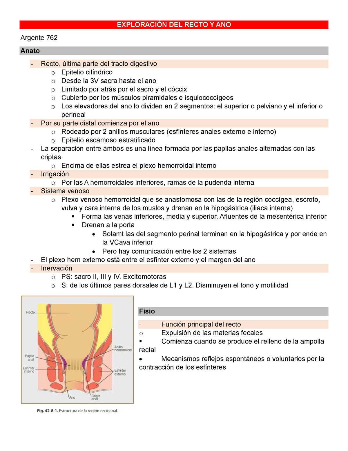 T5 EXP Recto Y ANO - ... - EXPLORACIÓN DEL RECTO Y ANO Argente 762 Anato -  Recto, última parte del - Studocu
