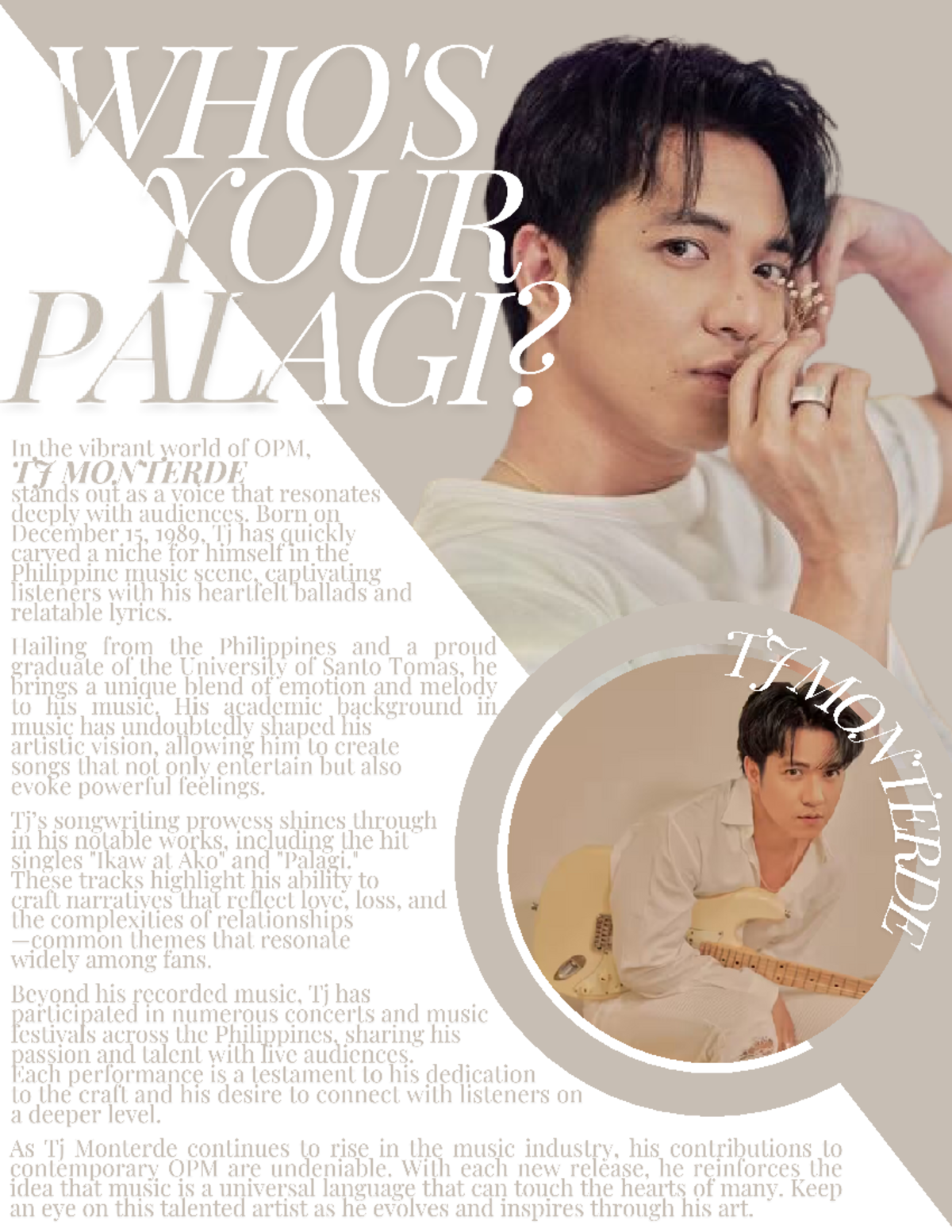 magazine page of chosen artist - YOUR PALAGI? In the vibrant world of ...