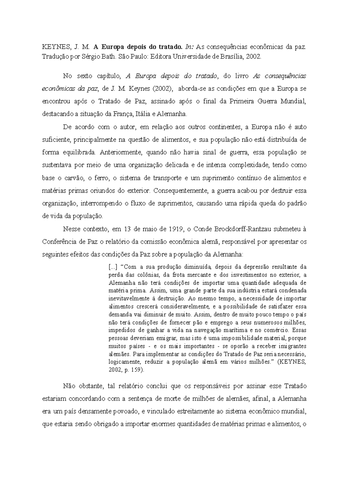 a-europa-depois-do-tratado-keynes-j-m-a-europa-depois-do-tratado