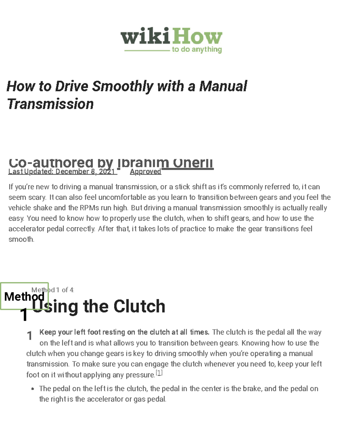 How to Drive Manual (with Pictures) - wikiHow