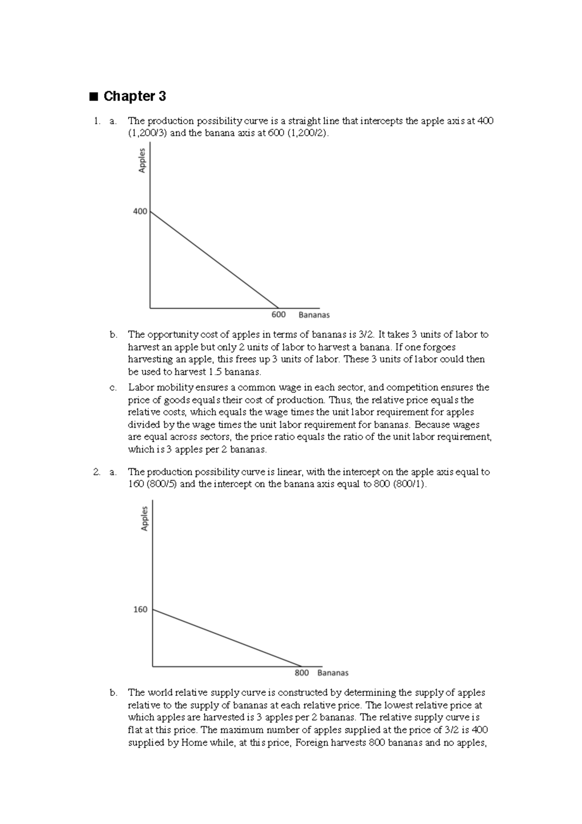 Model Answers Chapter 3 - n Chapter 3 1. a. The production possibility ...