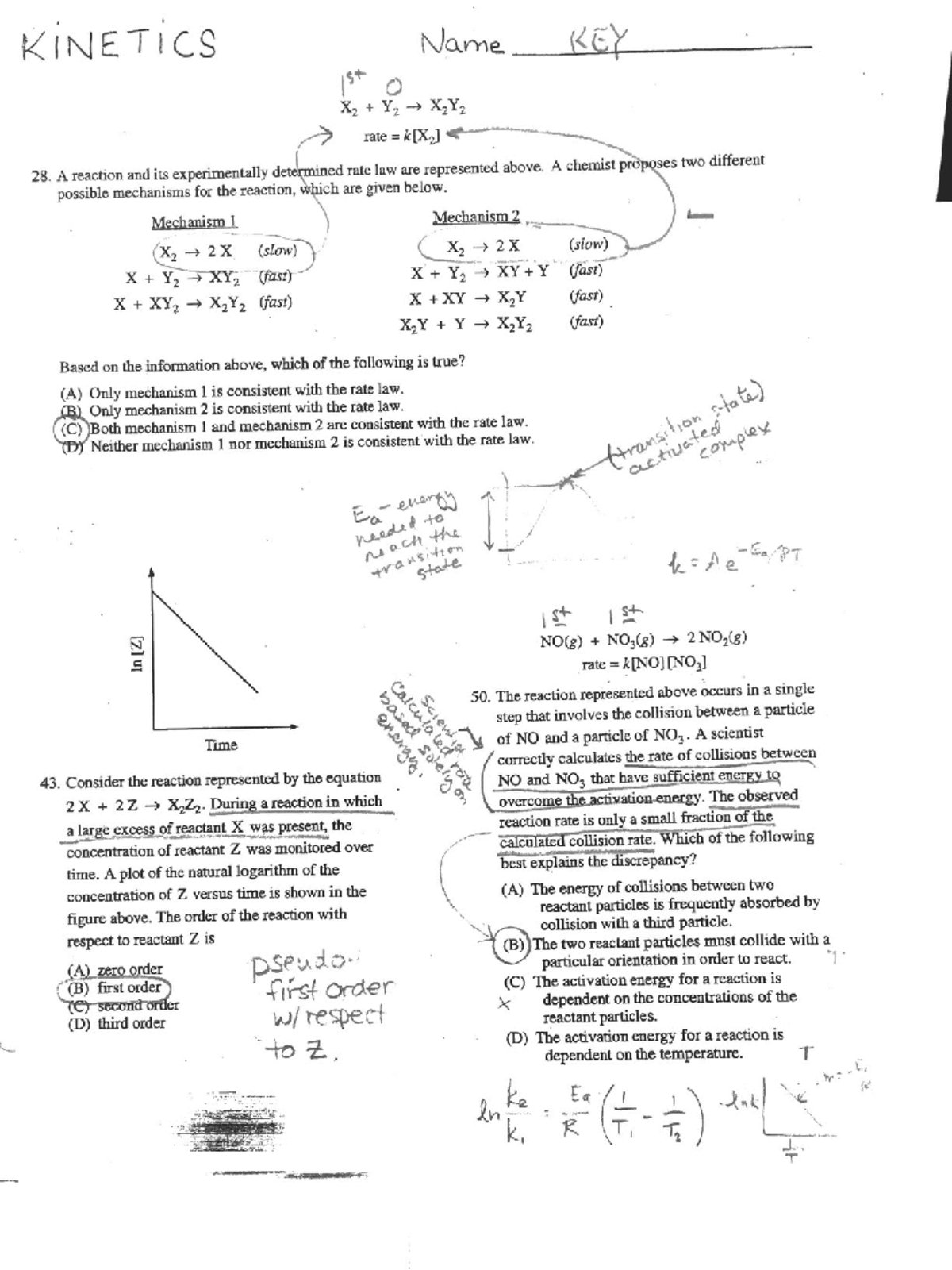 Kinetics - Problems And Solutions - Studocu