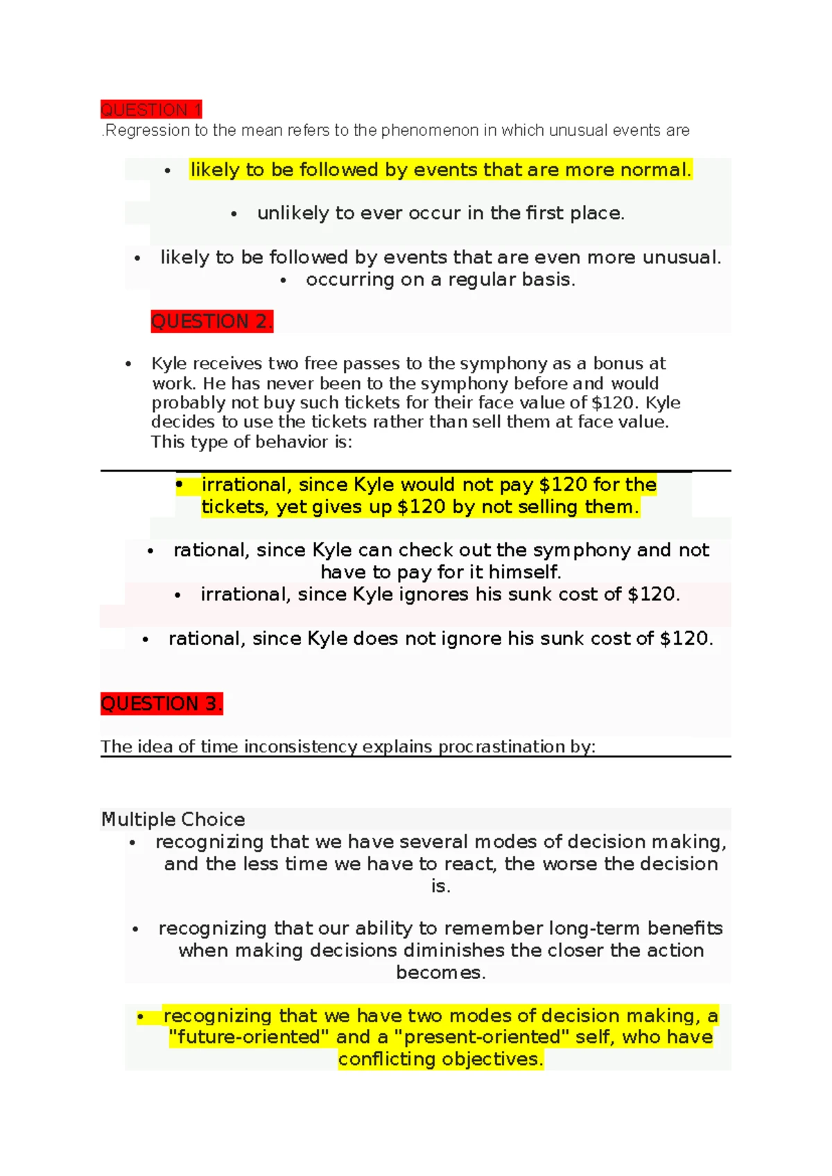 Economics Tutorial Sheets - Economics Problem Sheets Week 2, Problem ...