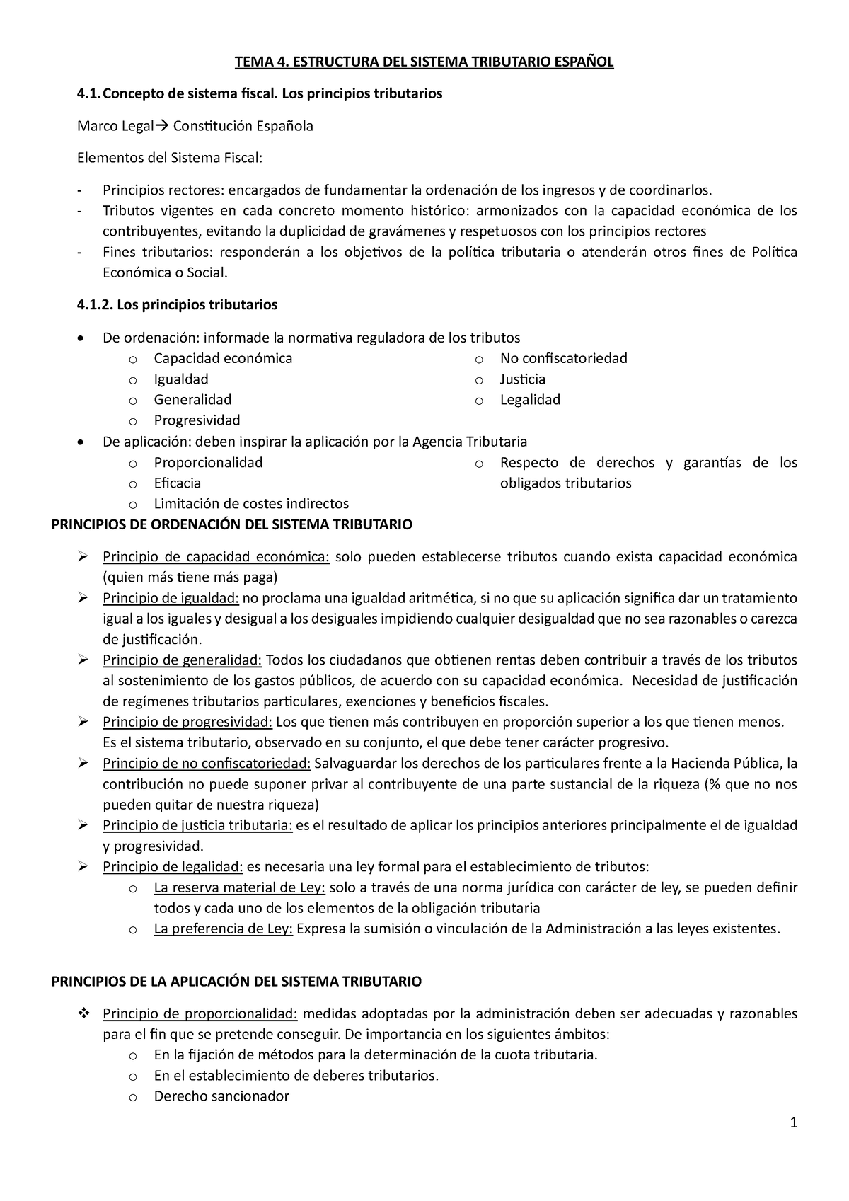 Tema 4 Sistema Fiscal Resumen - TEMA 4. ESTRUCTURA DEL SISTEMA ...