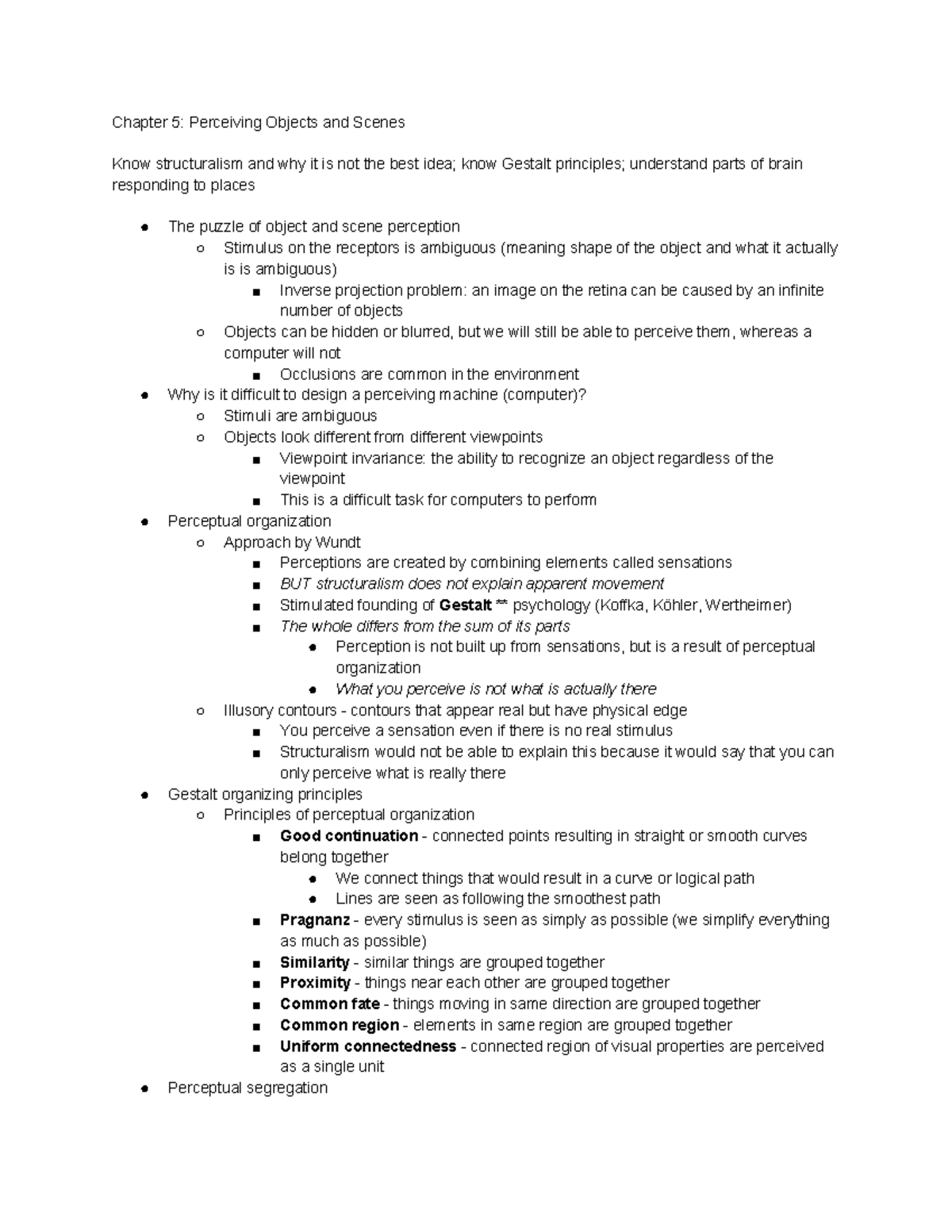 Chapter 5 Perceiving Objects and Scenes - Chapter 5: Perceiving Objects ...