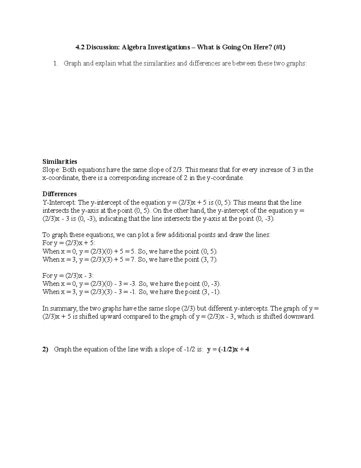 4.2 Discussion #1 - 4 Discussion: Algebra Investigations – What is ...