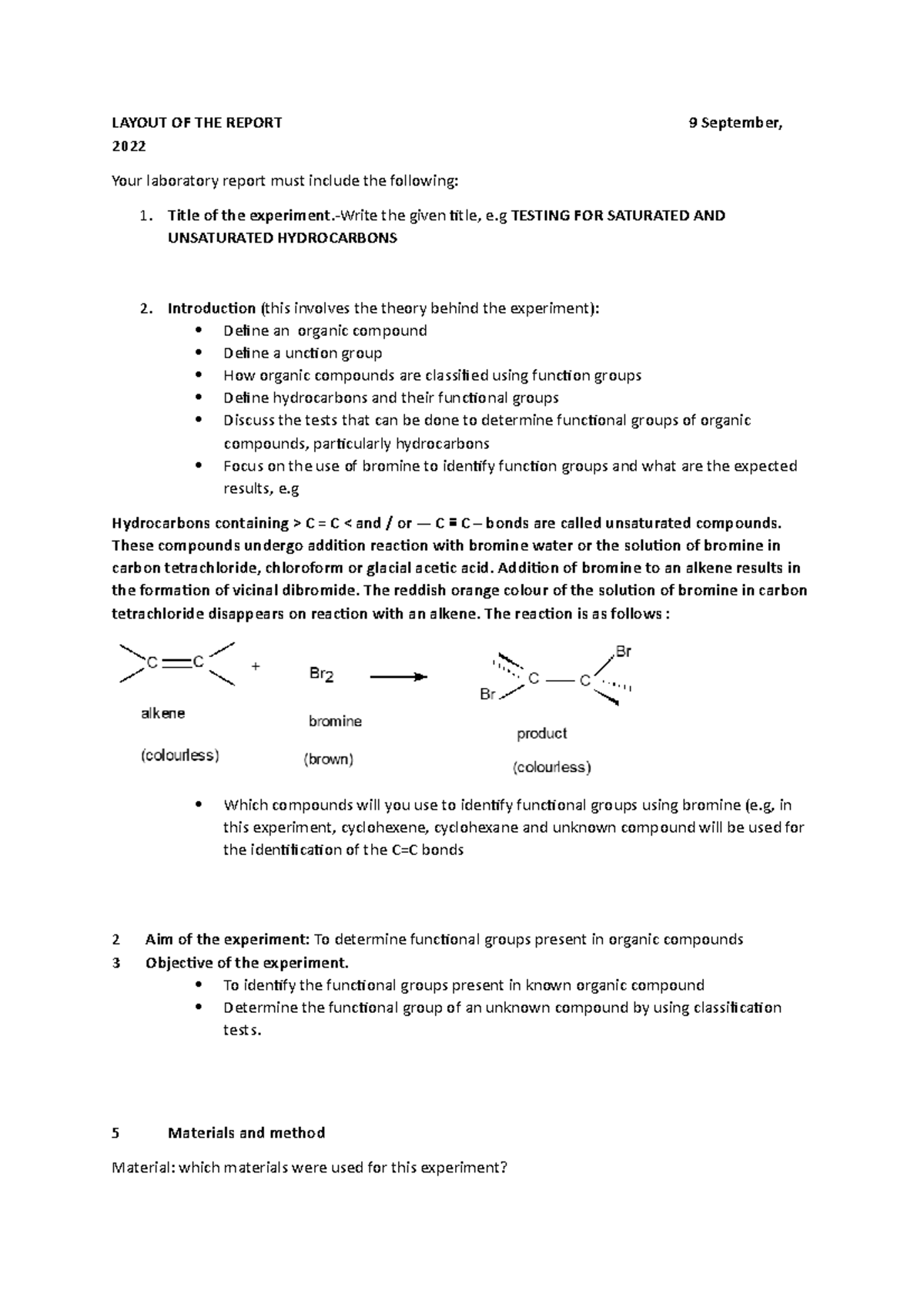 BSC report september 2022 - LAYOUT OF THE REPORT 9 September, 2022 Your ...