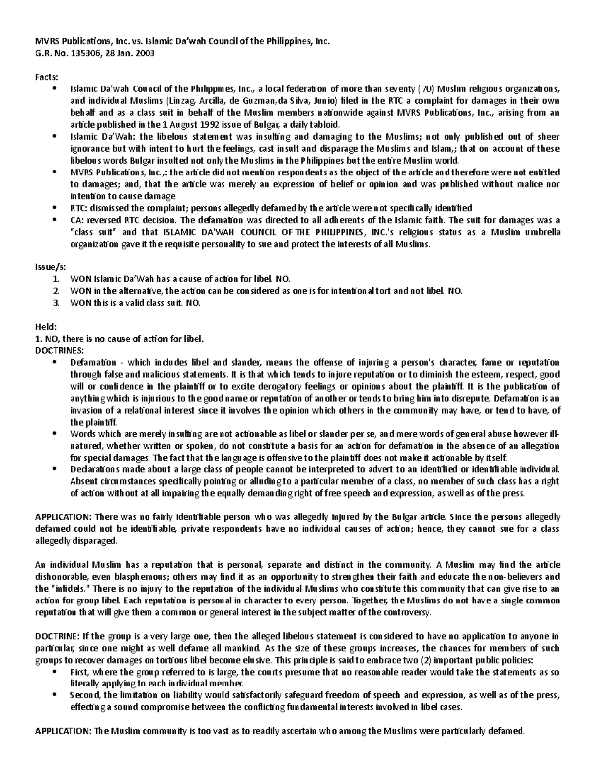 491030084 MVRS vs Islamic - MVRS Publications, Inc. vs. Islamic Da’wah ...