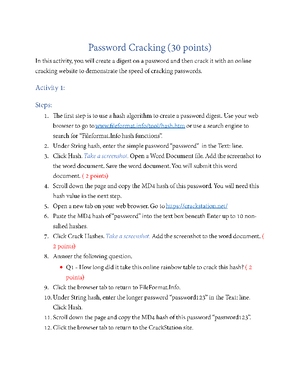 Lab-5 - Activity QRCode.pdf - Answer- Answer- a) No, you can not tell ...