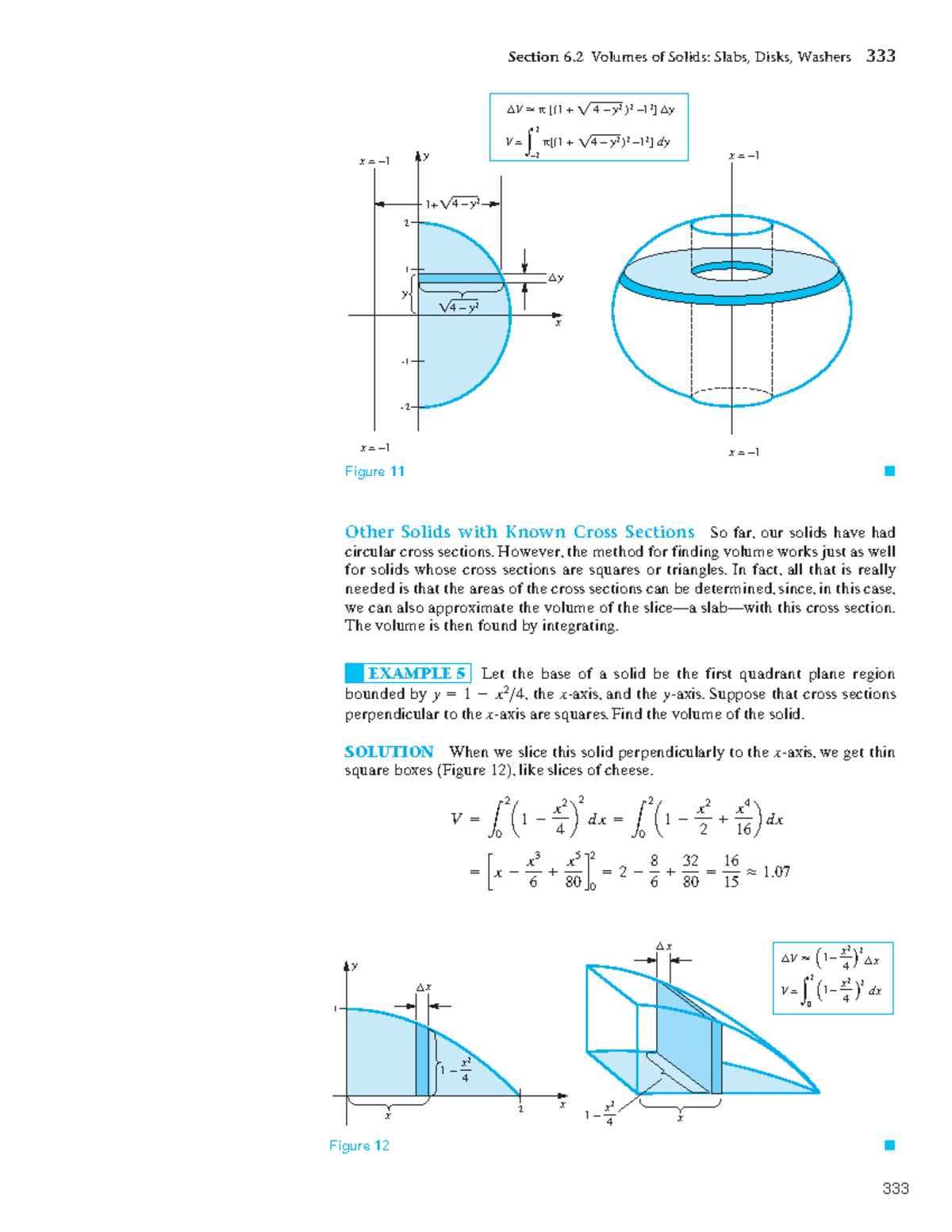 Applications of Integral (Calculus)-3 - Section 6 Volumes of Solids ...