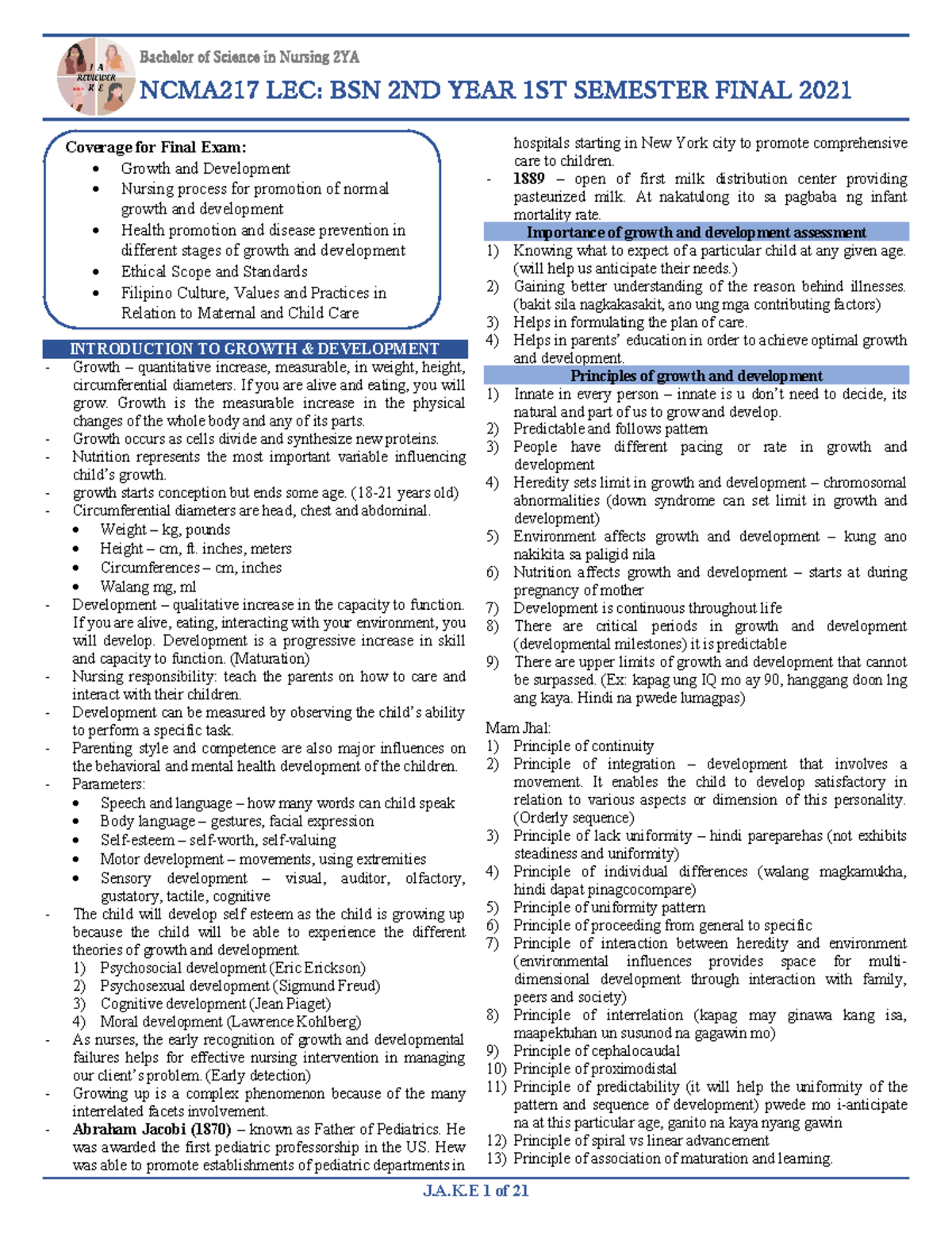 NCMA217 LEC Final - Summary Fundamentals in nursing - Bachelor of ...