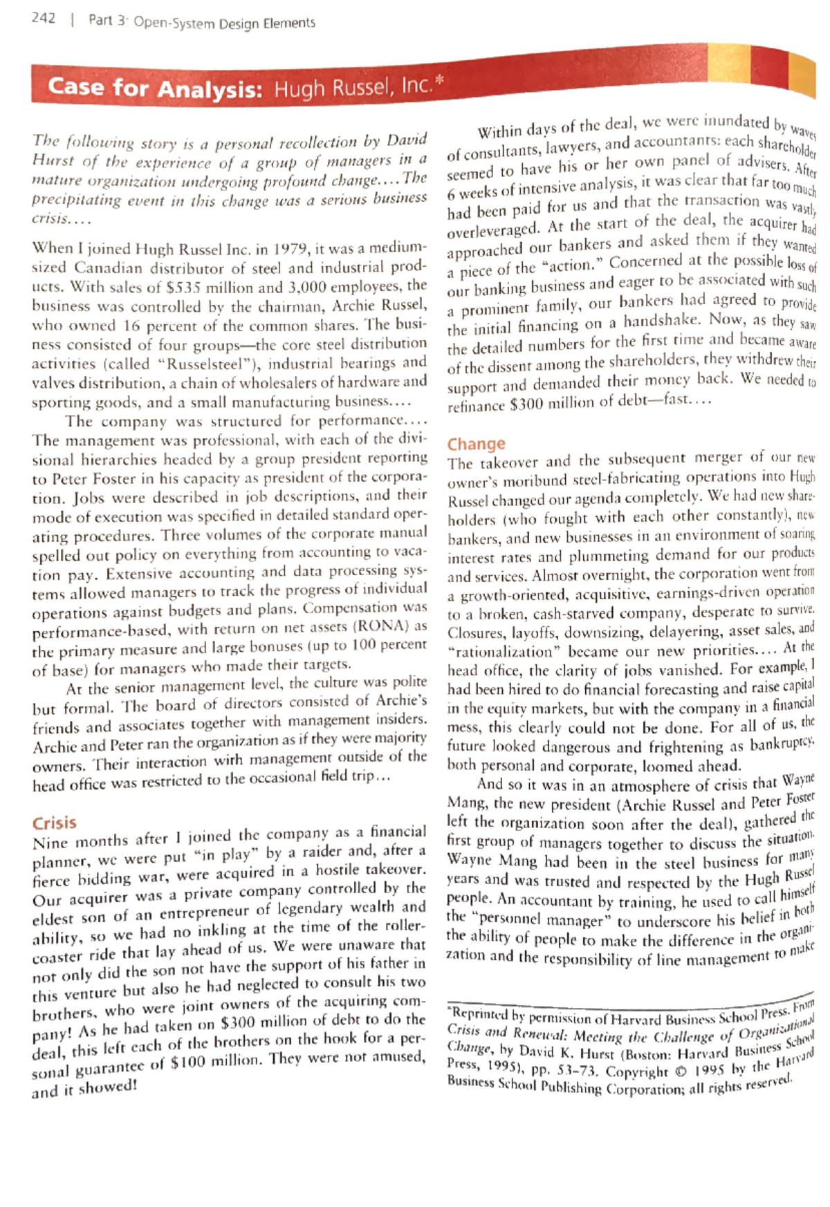 Hugh Russel Inc case Case Study MGMT 4450 Studocu