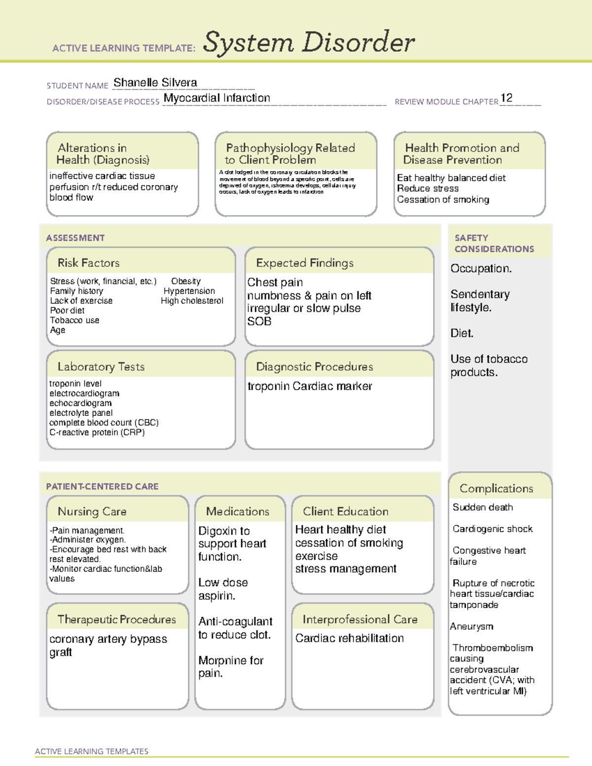 System disorder finished - ACTIVE LEARNING TEMPLATES System Disorder ...