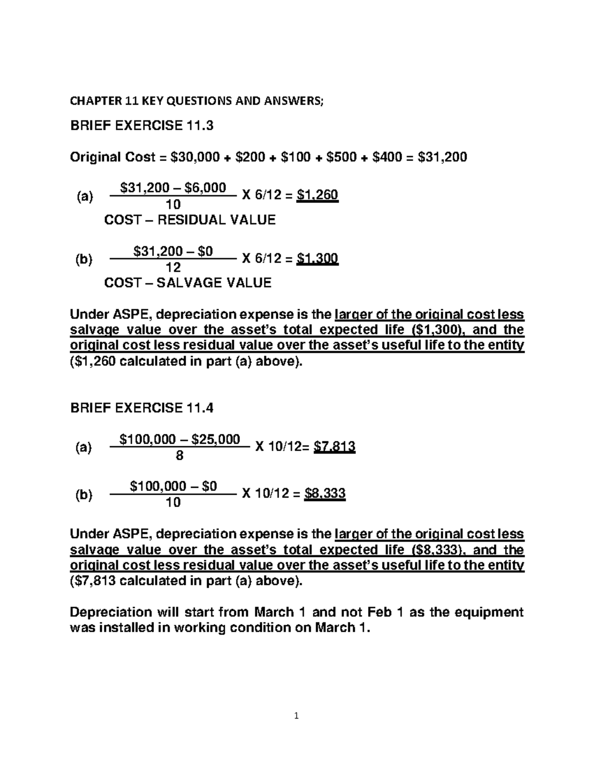 Chapter 11 KEY Questions AND Answers - CHAPTER 11 KEY QUESTIONS AND ...