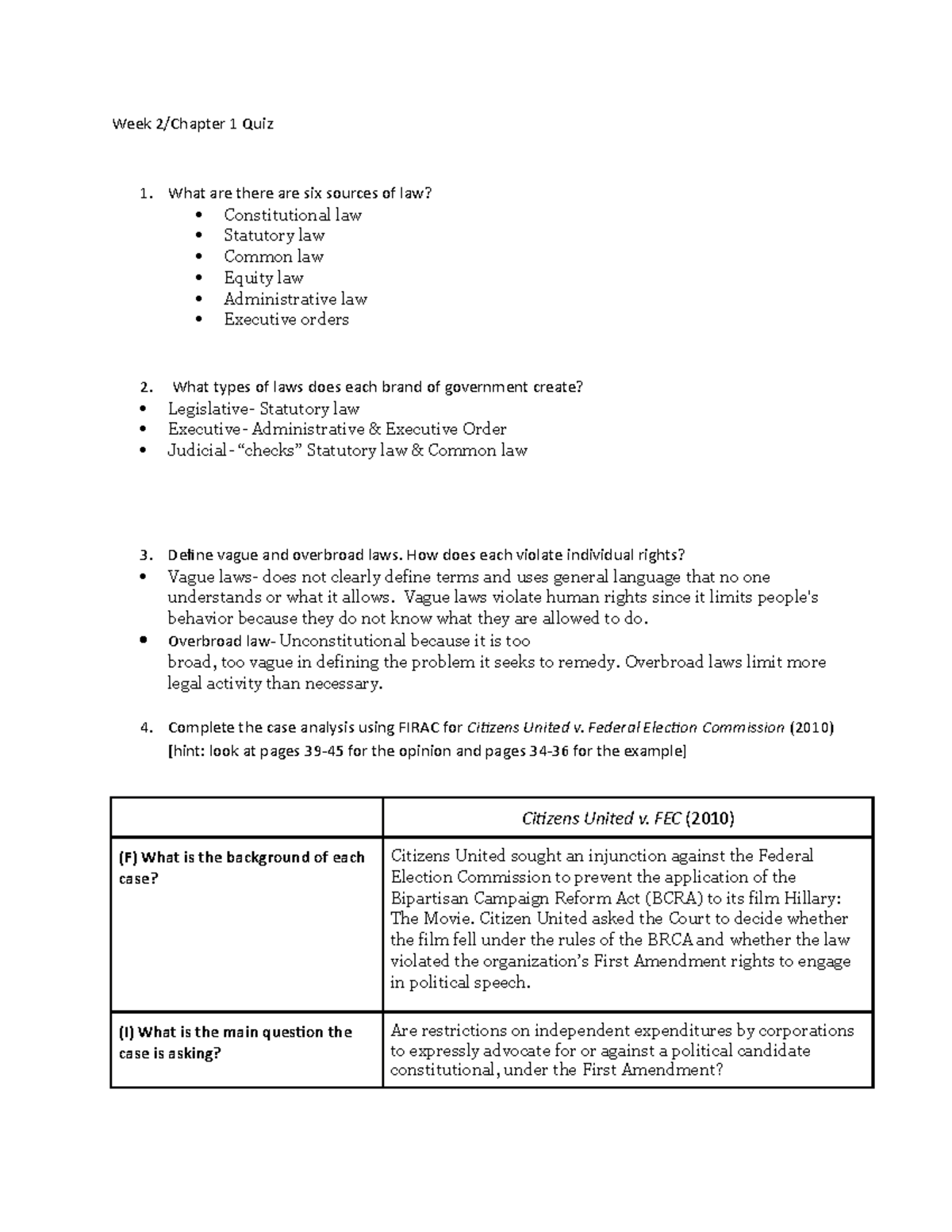 Week 2. Chapter 1 Quiz Reading quiz answers Week 2/Chapter 1 Quiz