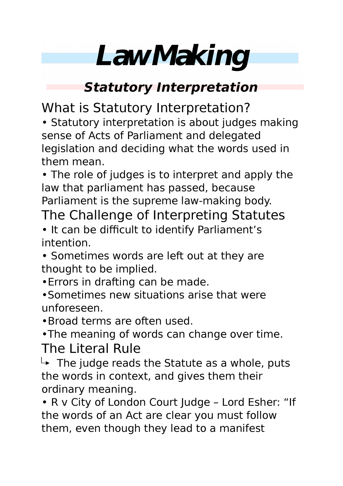 statutory-interpretation-the-role-of-judges-is-to-interpret-and-apply-the-law-that-parliament