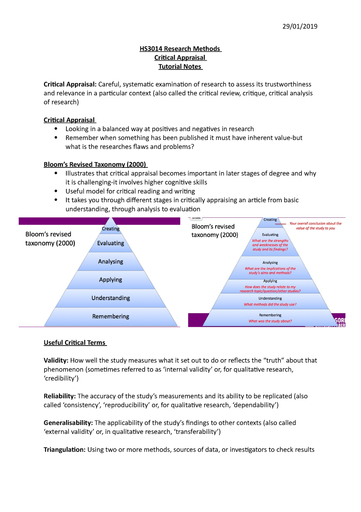 hs3014-critical-appraisal-tutorial-notes-hs3014-research-methods