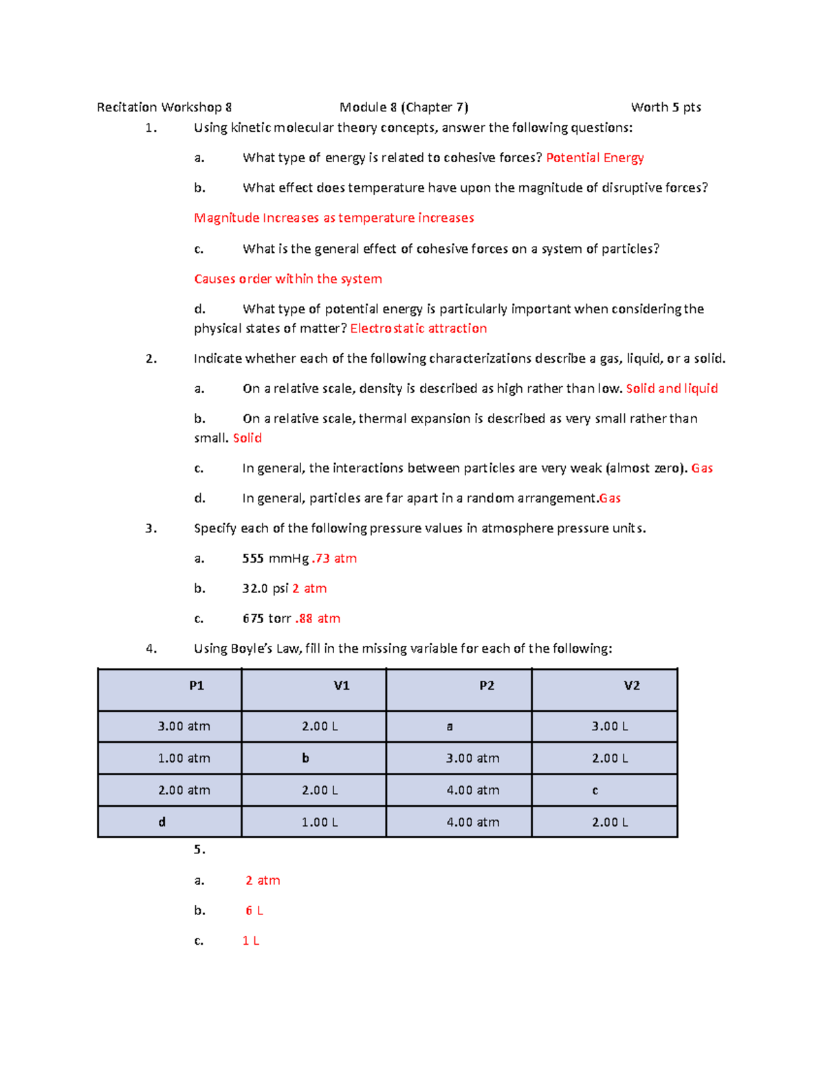 Recitation Workshop Module 8 - Recitation Workshop 8 Module 8 (Chapter ...