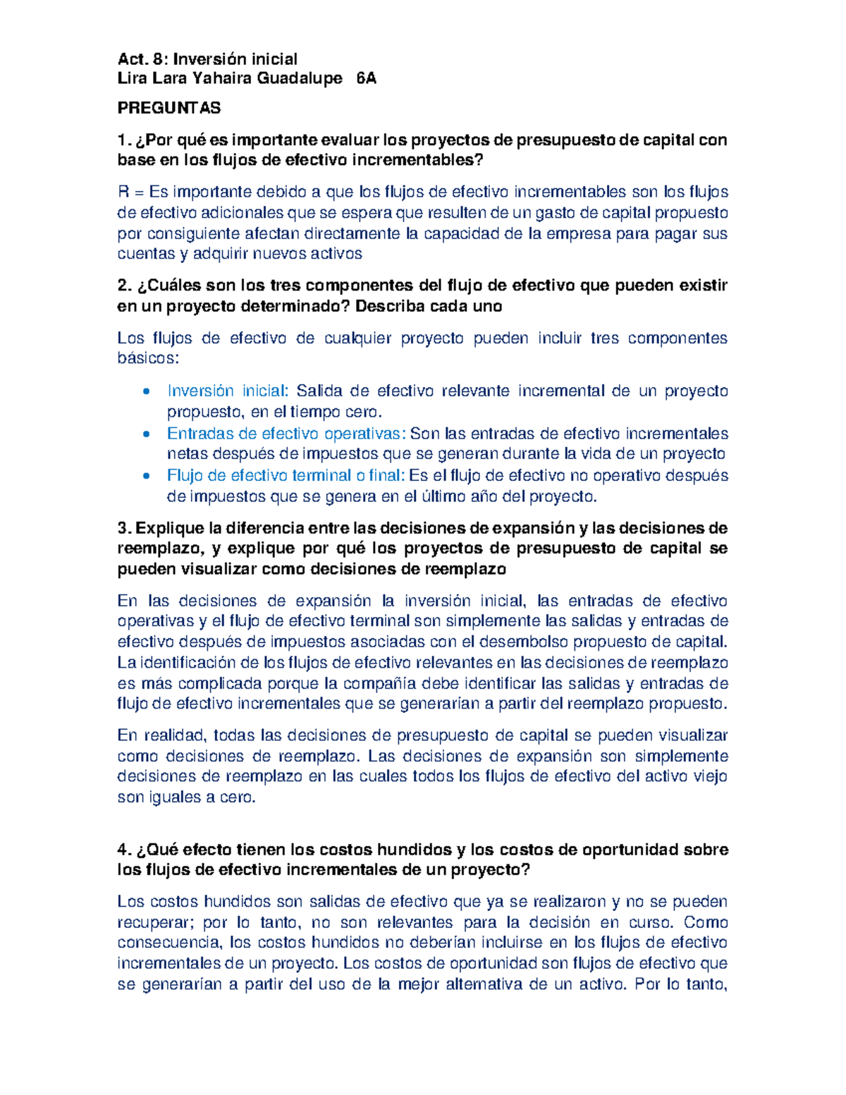 A8. Inversión inicial - Lira Lara Yahaira Guadalupe 6A PREGUNTAS 1 ...