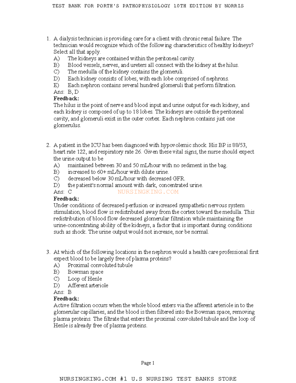 TB Chapter 32- Structure and Function of the Kidney - MN551 - Purdue ...