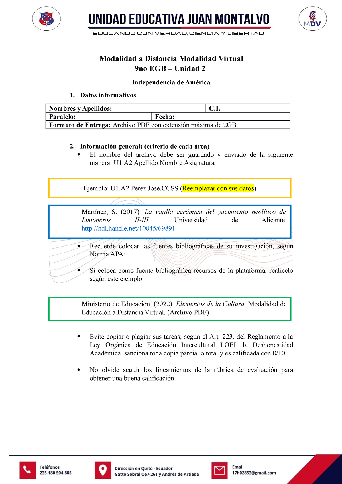 Actividad De Aprendizaje 3 Unidad 2 - Modalidad A Distancia Modalidad ...