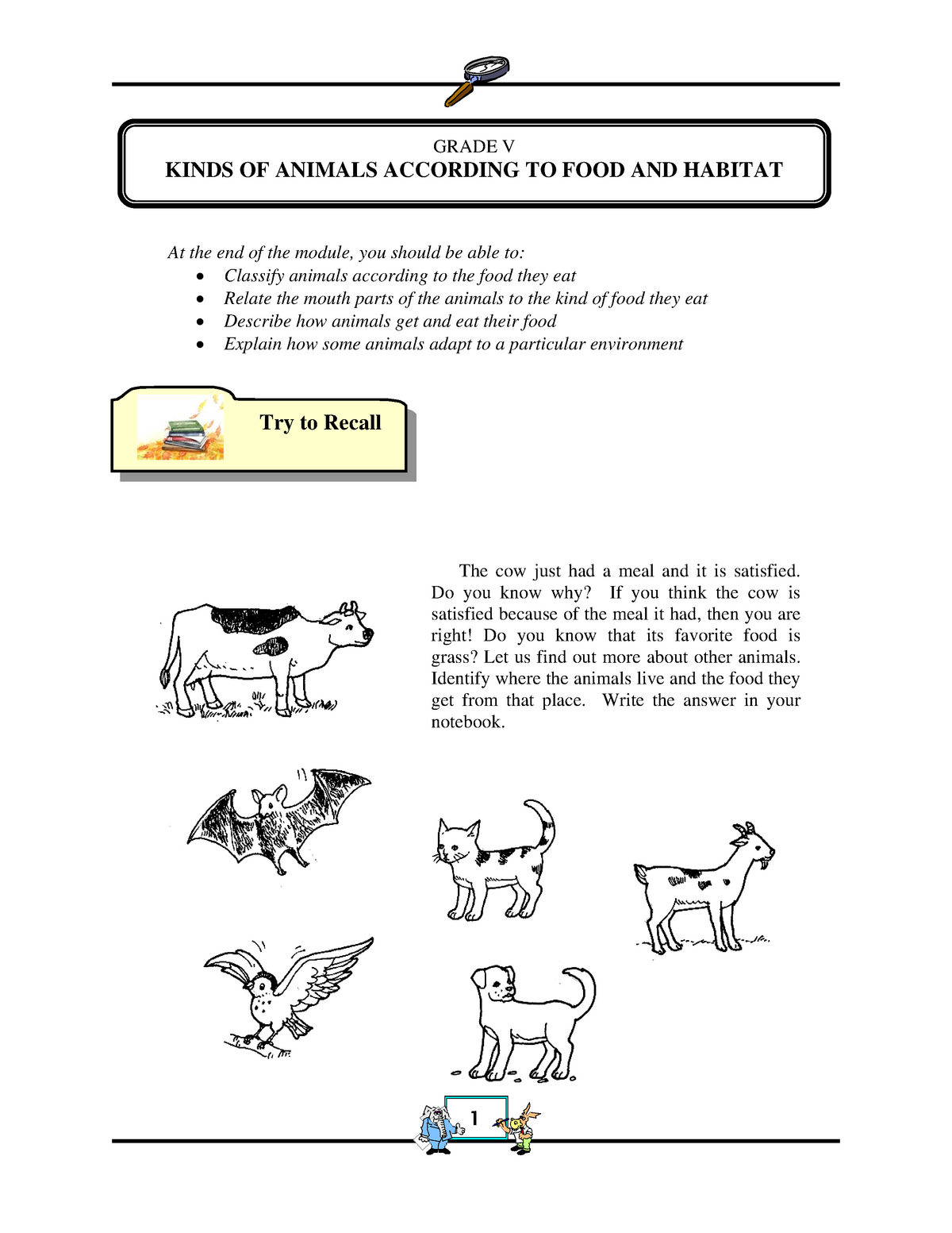 7. Kinds OF Animal According TO FOOD AND Habitat - At the end of the  module, you should be able to: - Studocu