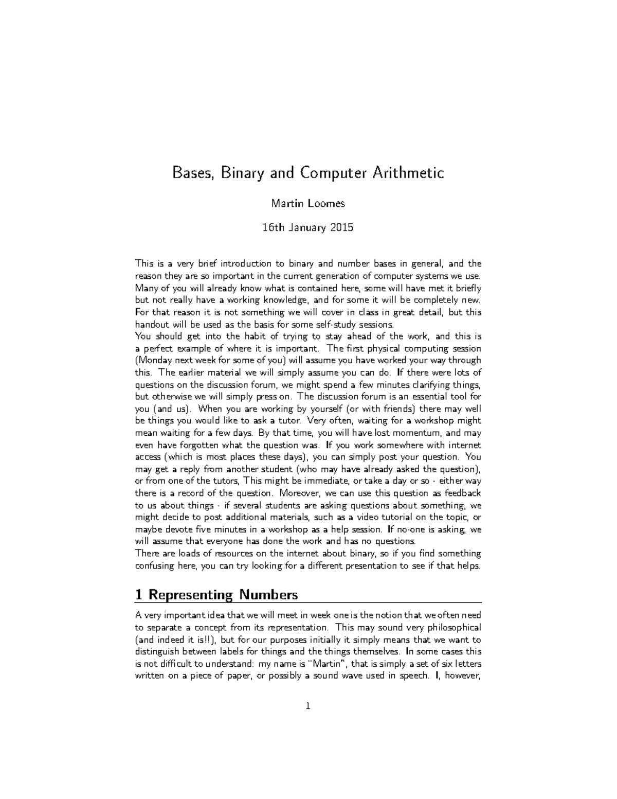 Binary Workbook 2014 - Summary Programming - Bases, Binary and Computer ...