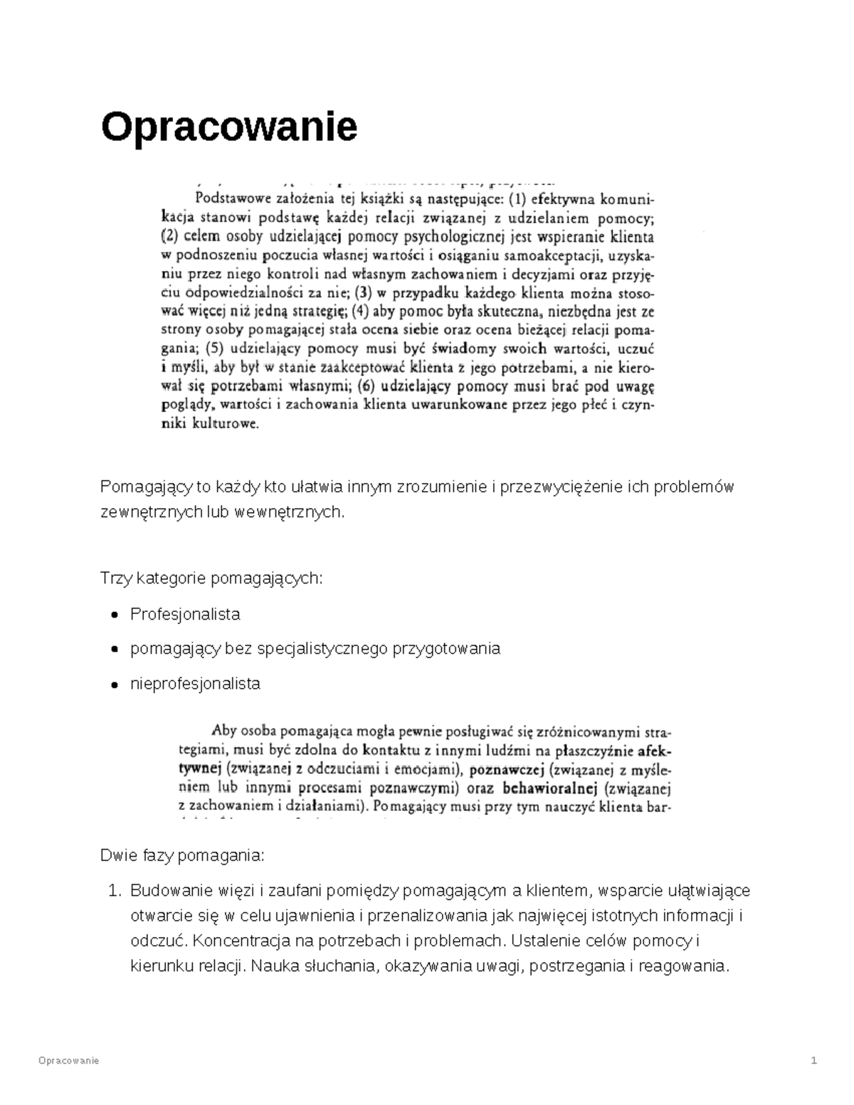 Skuteczna Pomoc Psychologiczna-opracowanie Rodział 2-3 - Opracowanie ...