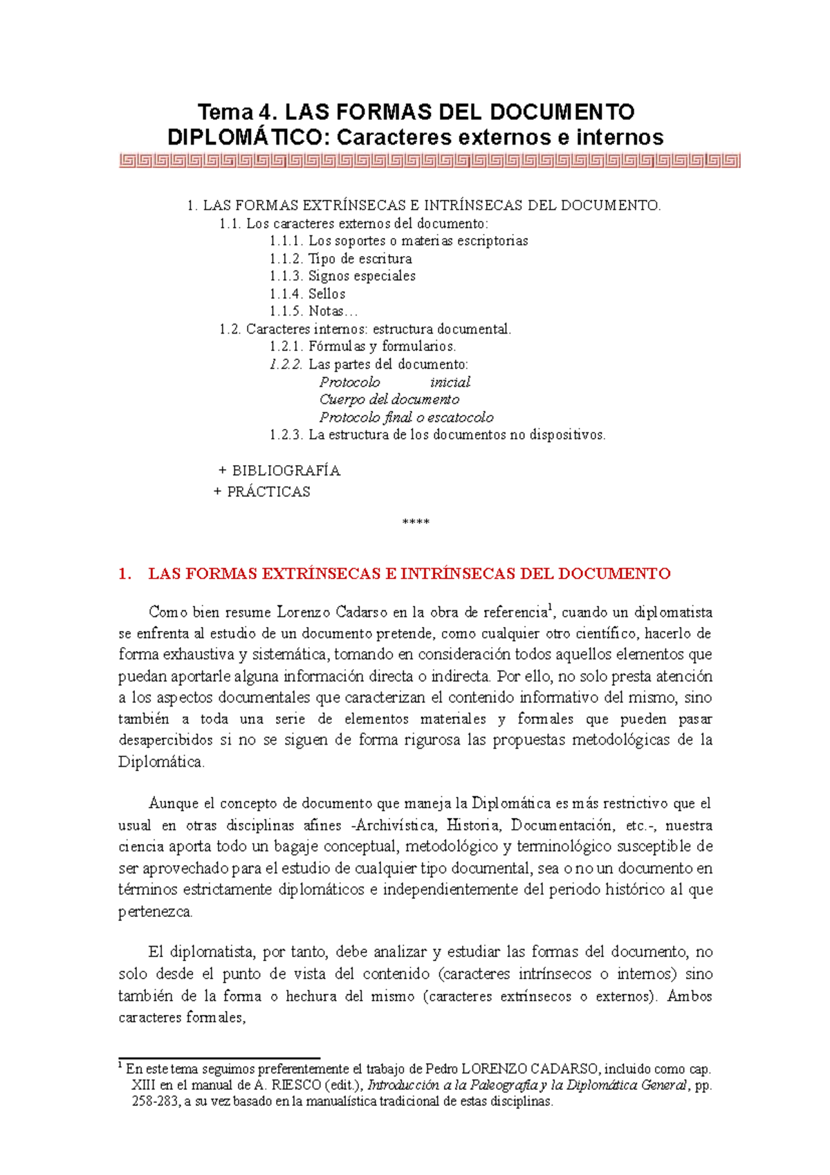 TEMA 4 - APUNTES DEL PROFESOR - Tema 4. LAS FORMAS DEL DOCUMENTO ...