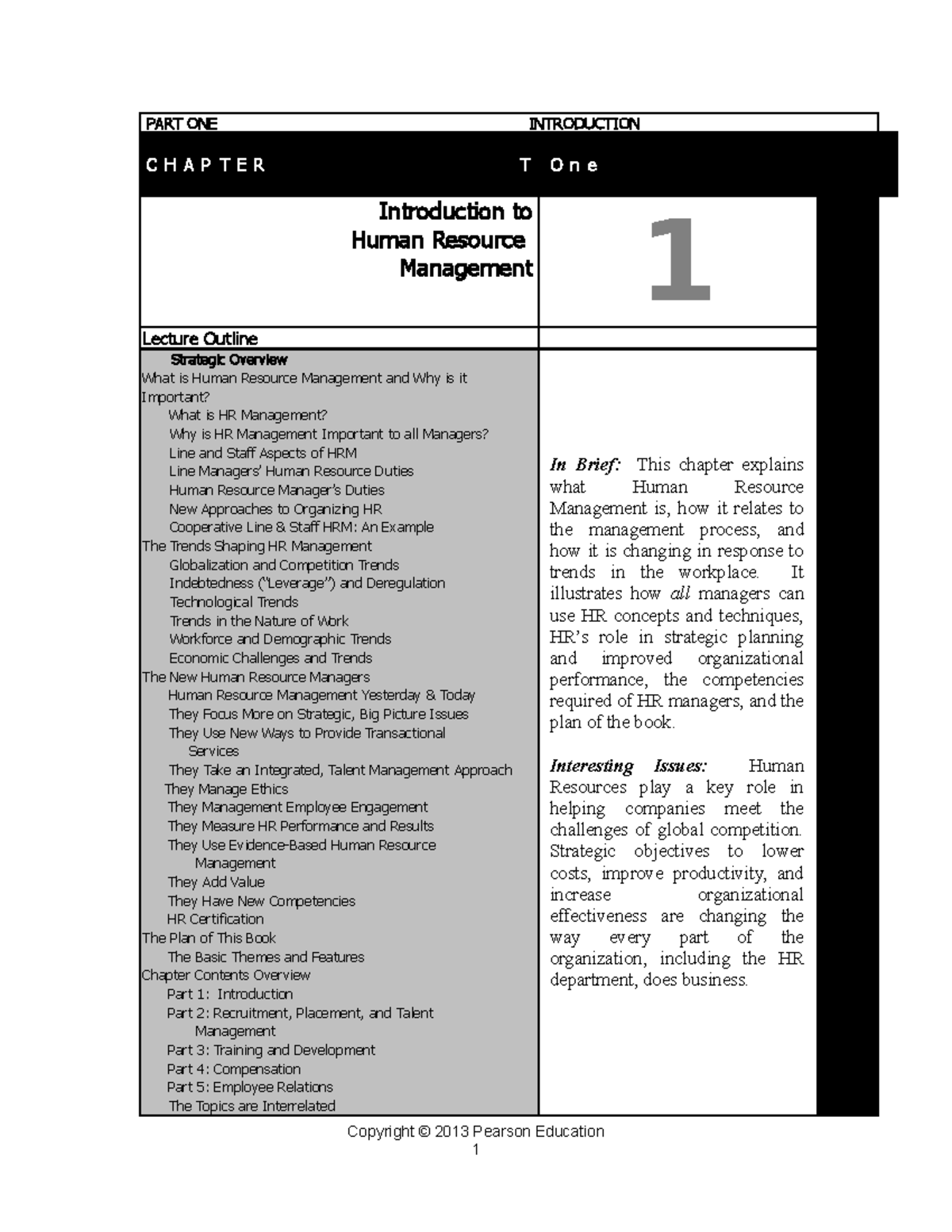 7 24575 EA311 2012 1 2 1 Introduction to HRM - ####### PAR T ONE INTRO ...