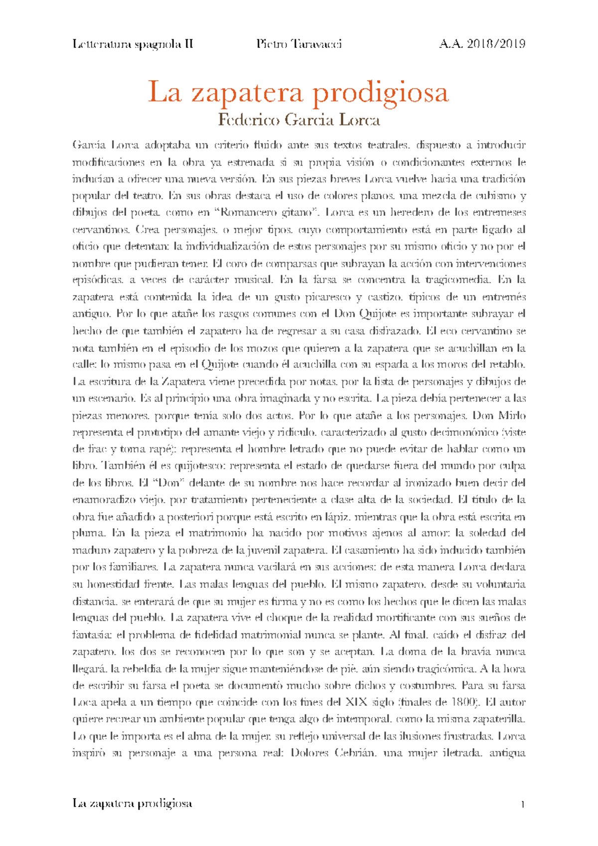 Lo Mas Rapido La Zapatera Prodigiosa Resumen Personajes
