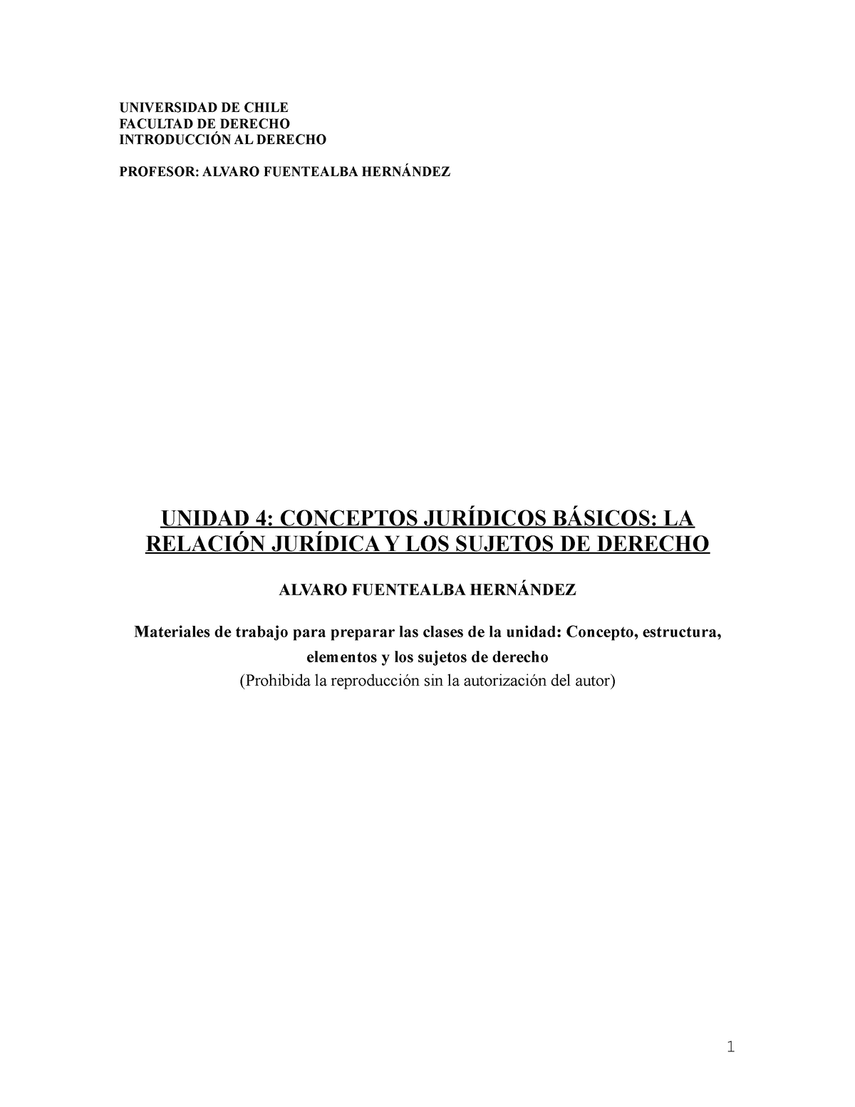 La Relacion Juridica - Relación Jurídica - UNIVERSIDAD DE CHILE ...