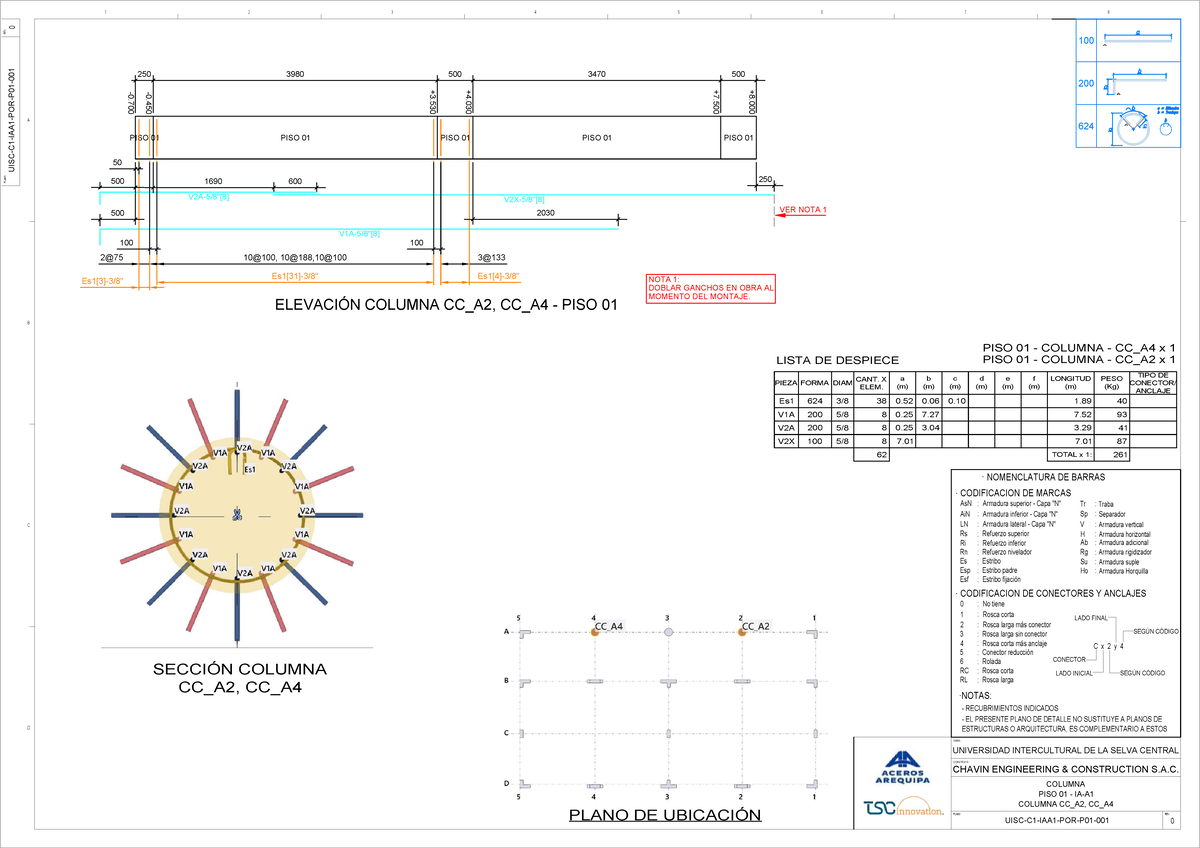 UISC-C1-IAA1-POR-P01-001(CC A2, CC A4) columnas - PLANO A REV. 1 PLANO ...