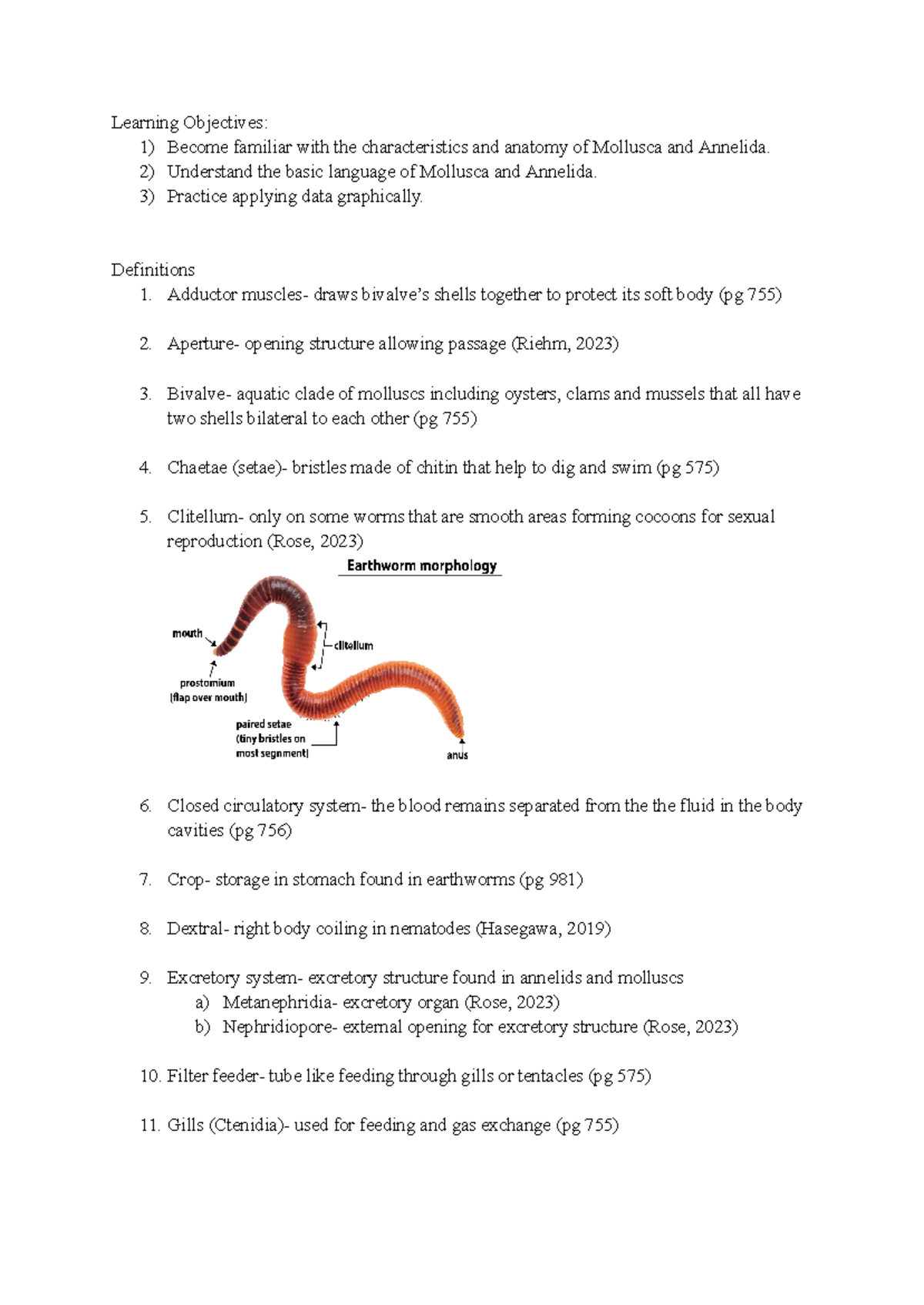 Animal Diversity Pt 2 Pre Lab - Learning Objectives: 1) Become familiar ...