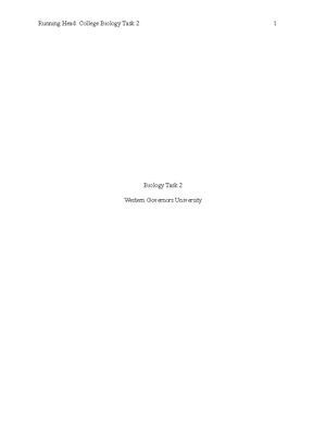 Biological Molecules lab - Biology Task 1 Western Governors University ...