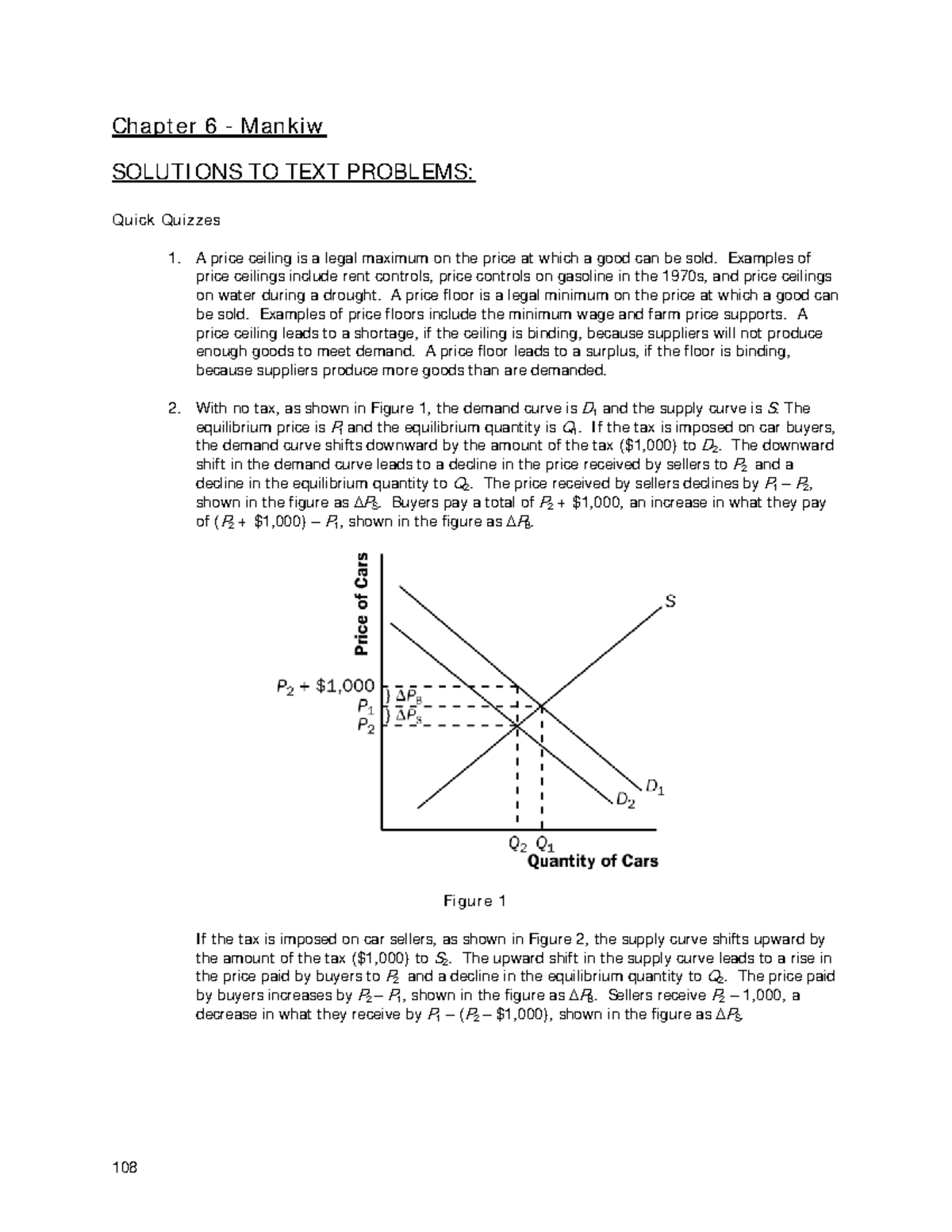 Answers to Chapter 6 questions - 108 Chapter 6 - Mankiw SOLUTI ONS TO ...