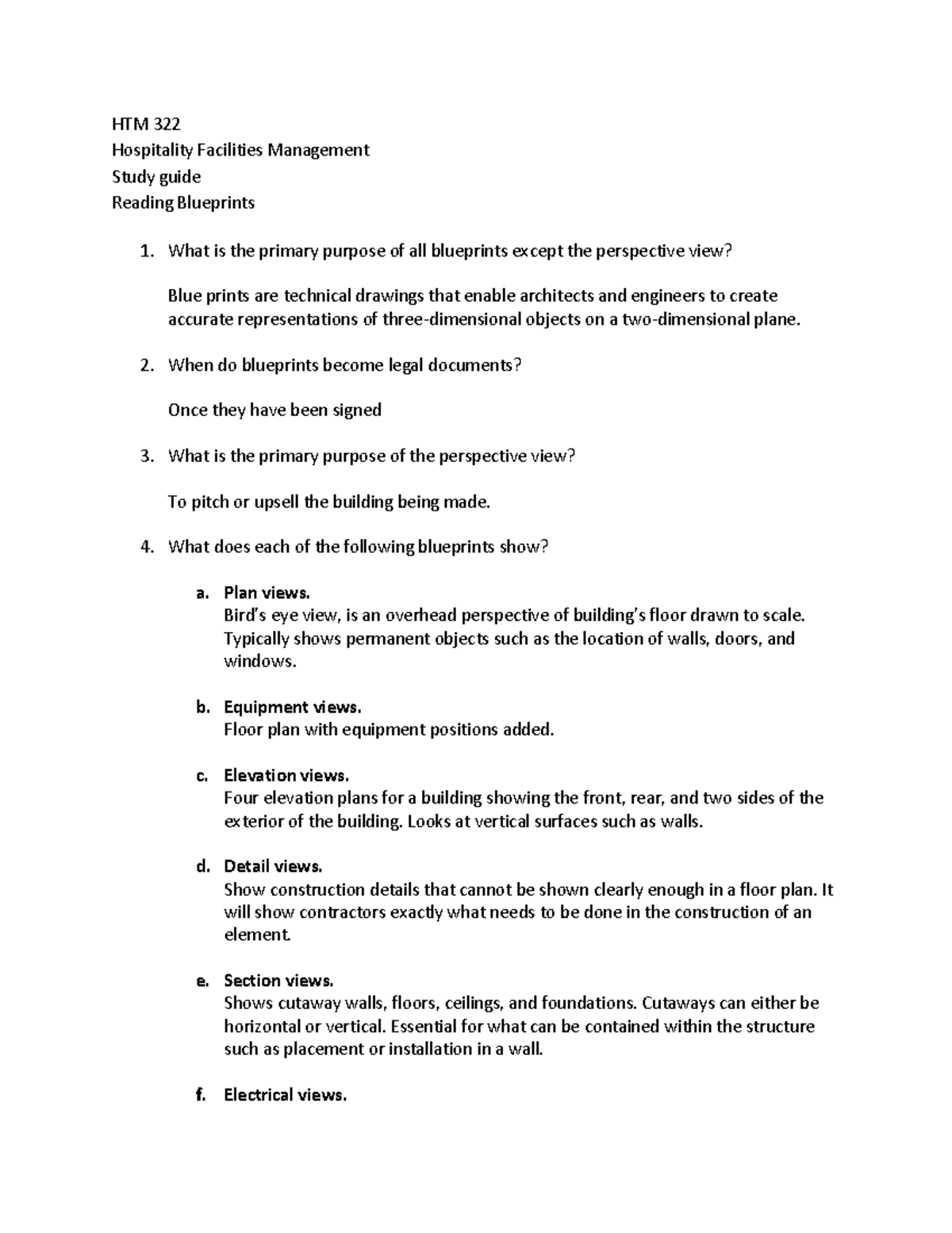 Study Questions - Chapter 3 - Issues and Trends - HTM 322 Hospitality ...